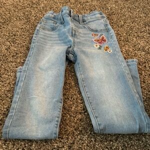 Little girls elastic waist jeans